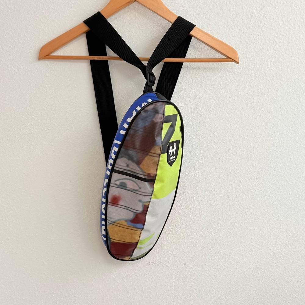 Vaho Trashion Colorful Graphic crossbody Bag made with recycled materials